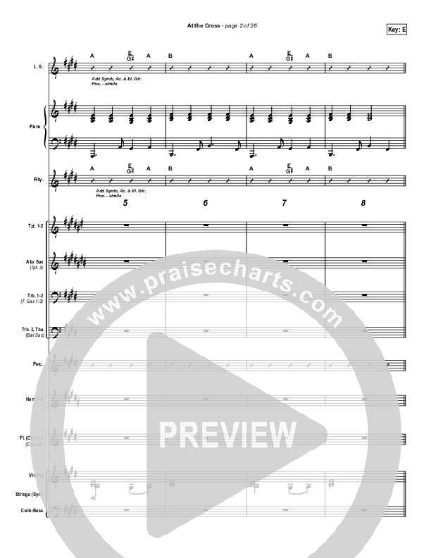 At The Cross (Choral Anthem SATB) Orchestration (Hillsong Worship / NextGen Worship / Arr. Richard Kingsmore)