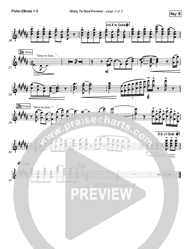 Glory To God Forever (Choral Anthem SATB) Flute/Oboe 1/2/3 (Steve Fee / NextGen Worship / Arr. Richard Kingsmore)
