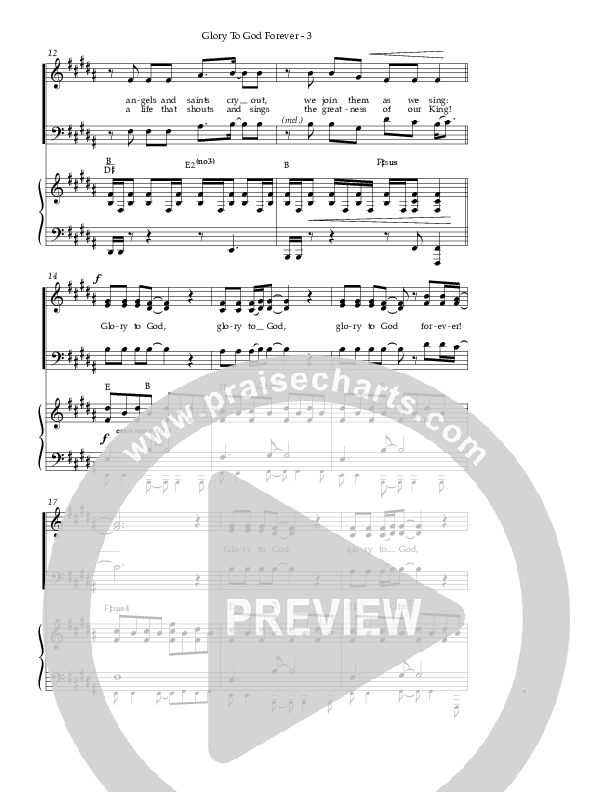 Glory To God Forever (Choral Anthem SATB) Piano/Choir (SATB) (Steve Fee / NextGen Worship / Arr. Richard Kingsmore)