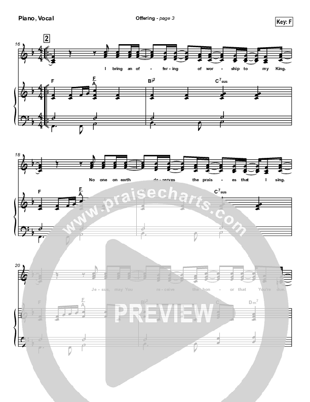 Offering (Choral Anthem SATB) Lead & Piano (Paul Baloche / NextGen Worship / Arr. Richard Kingsmore)