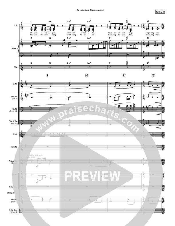 Be Unto Your Name (Choral Anthem SATB) Conductor's Score (Travis Cottrell / NextGen Worship / Arr. Richard Kingsmore)