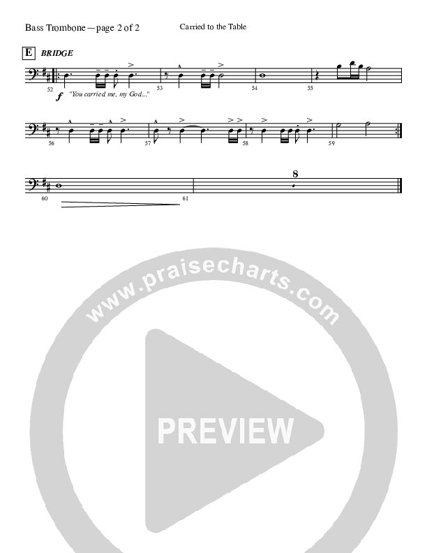 Carried To The Table Bass Trombone (Leeland)