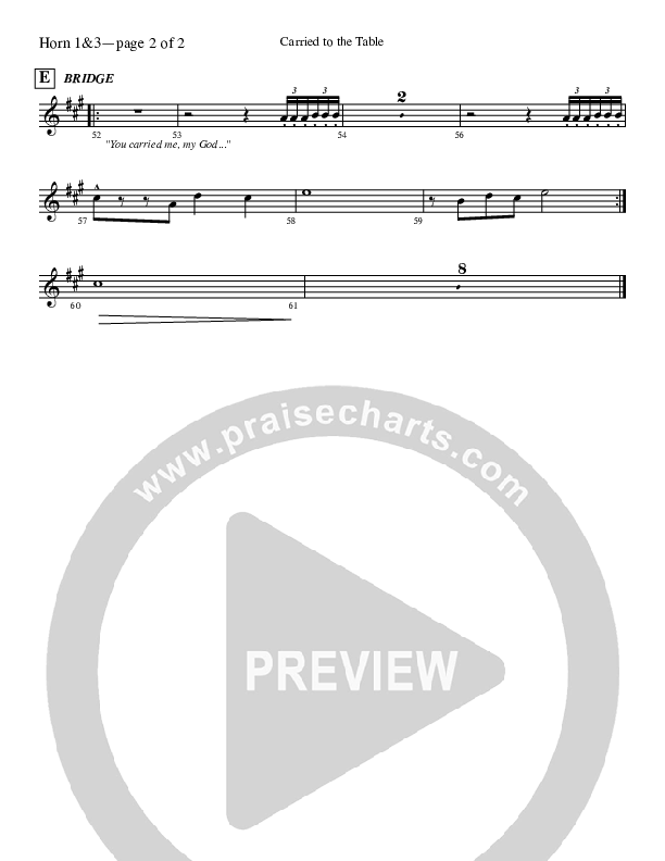 Carried To The Table French Horn (Leeland)