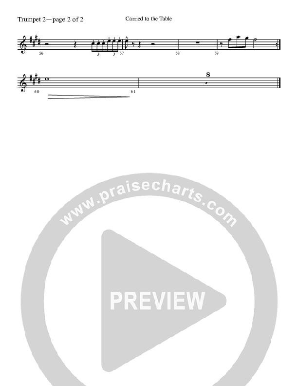 Carried To The Table Trumpet 2 (Leeland)