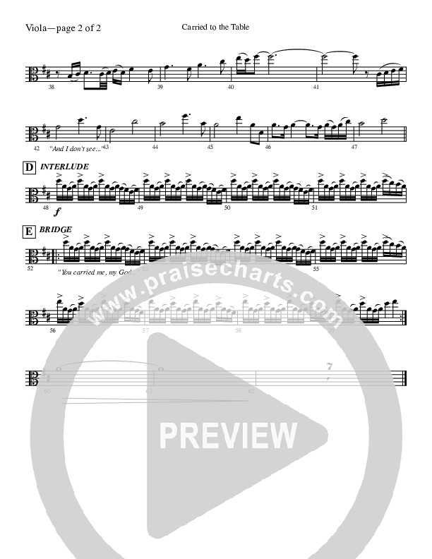 Carried To The Table Viola (Leeland)