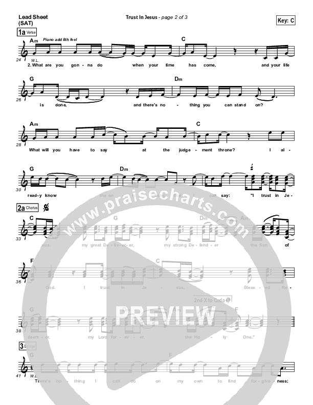 Trust In Jesus Lead (SAT) (Third Day)