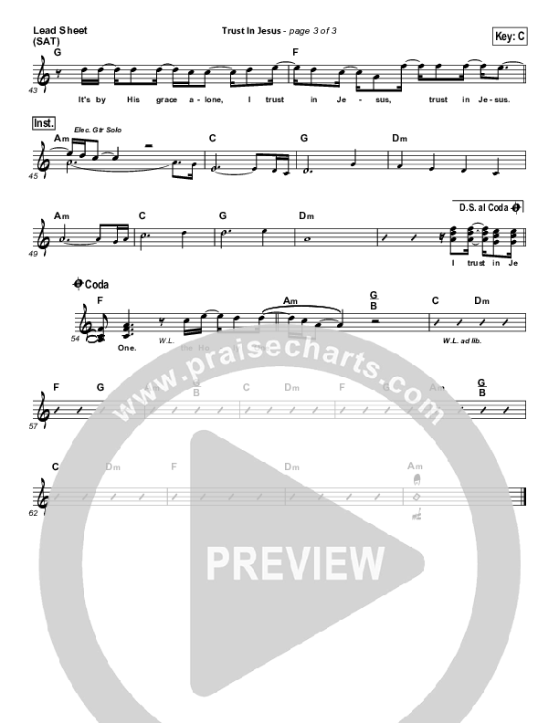 Trust In Jesus Lead (SAT) (Third Day)