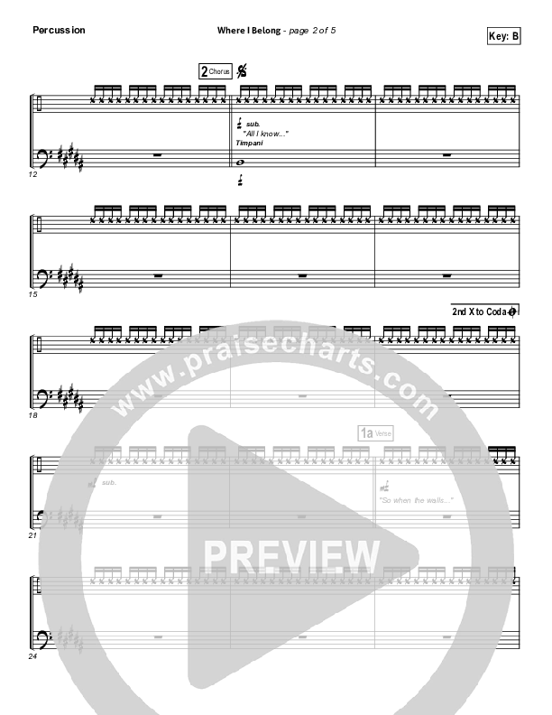 Where I Belong Percussion (Building 429)