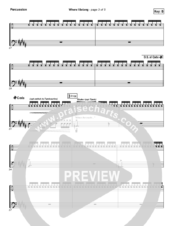 Where I Belong Percussion (Building 429)