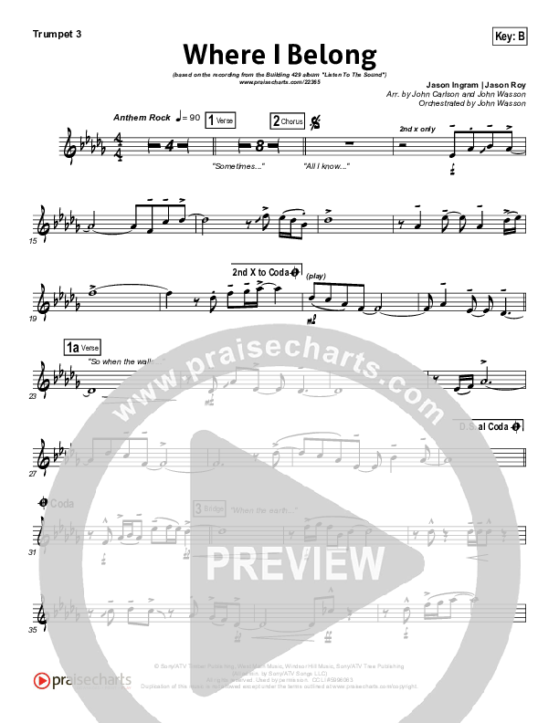 Where I Belong Trumpet 3 (Building 429)