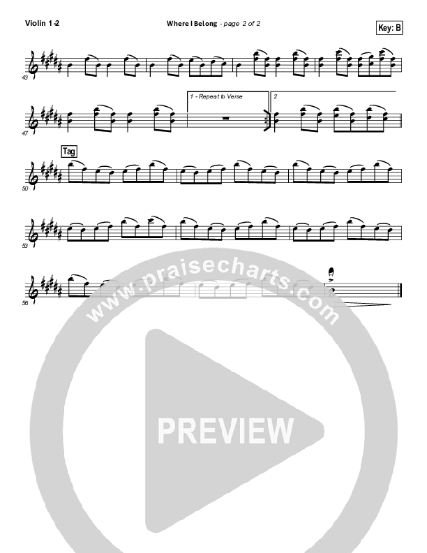 Where I Belong Violin 1/2 (Building 429)