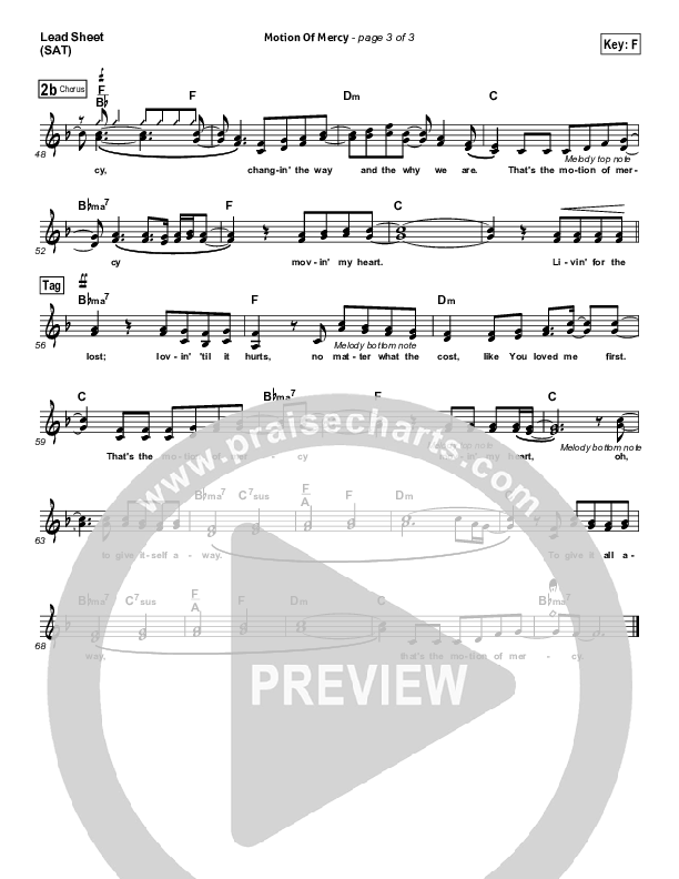 Motion Of Mercy Lead (SAT) (Francesca Battistelli)