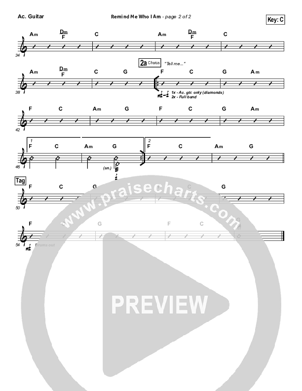 Remind Me Who I Am  Acoustic Guitar (Jason Gray)