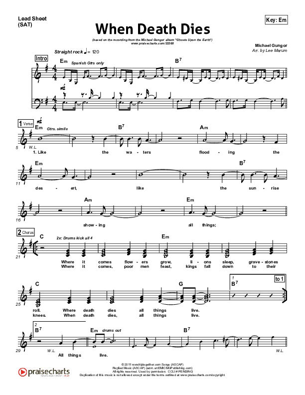 When Death Dies Lead (SAT) (Gungor)