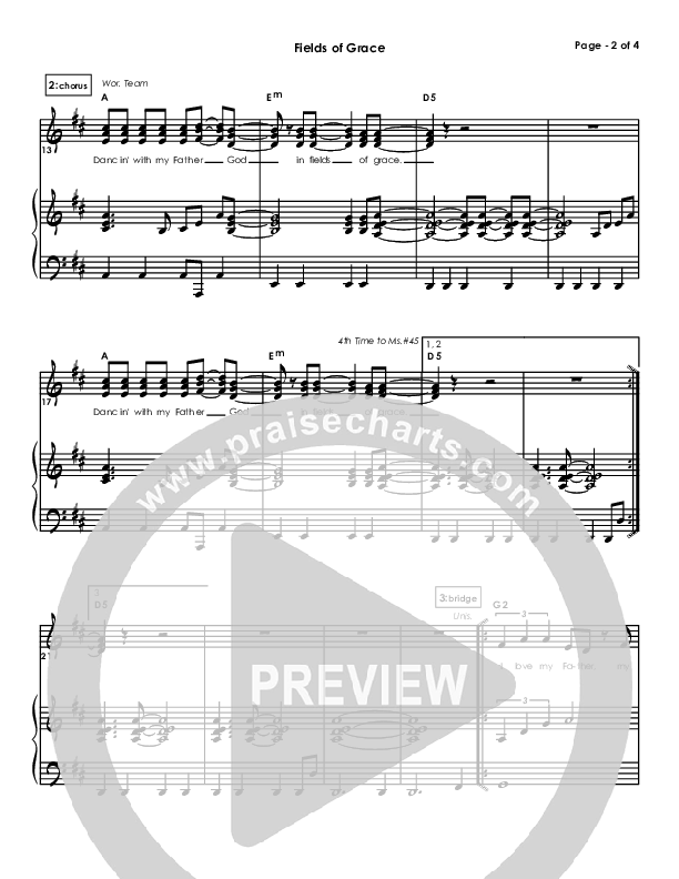 Fields Of Grace Lead & Piano (Darrell Evans)