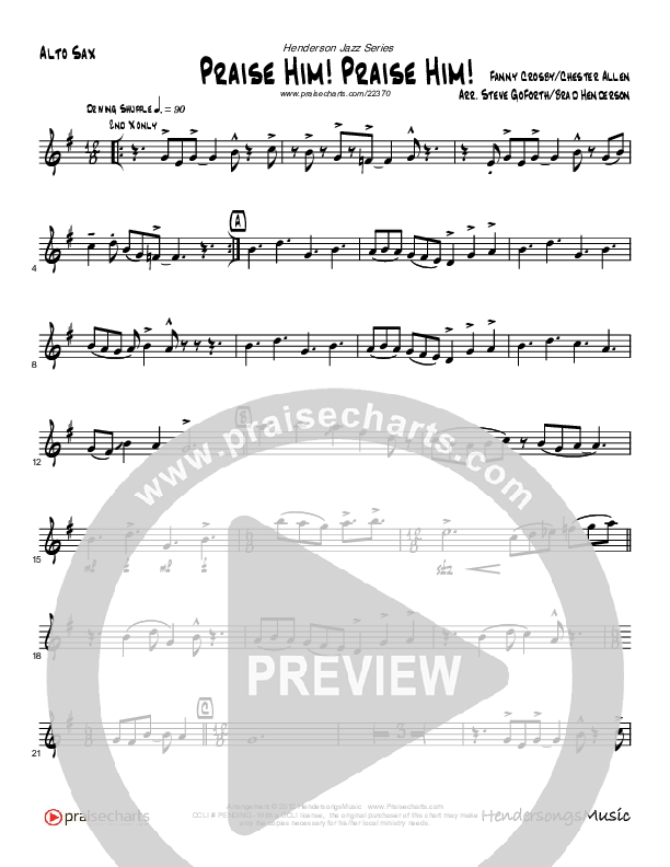Praise Him Praise Him (Instrumental) Alto Sax (Brad Henderson)