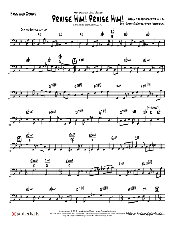 Praise Him Praise Him (Instrumental) Bass Guitar (Brad Henderson)