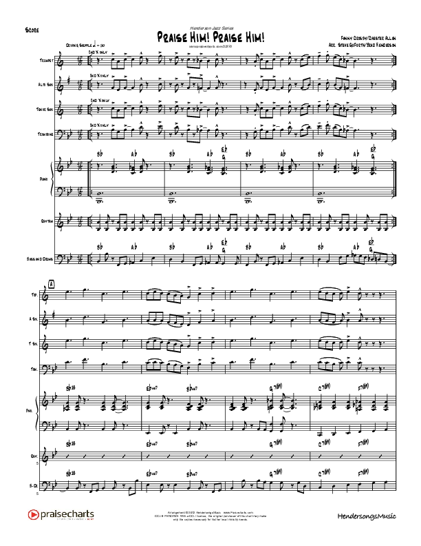 Praise Him Praise Him (Instrumental) Conductor's Score (Brad Henderson)