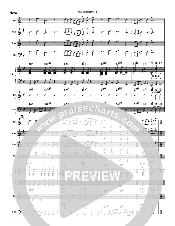 Praise Him Praise Him (Instrumental) Conductor's Score (Brad Henderson)