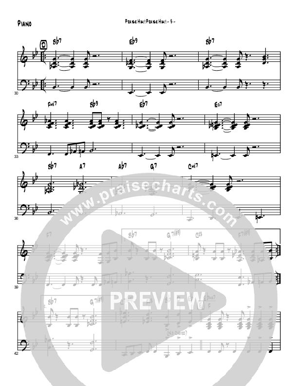 Praise Him Praise Him (Instrumental) Piano Sheet (Brad Henderson)