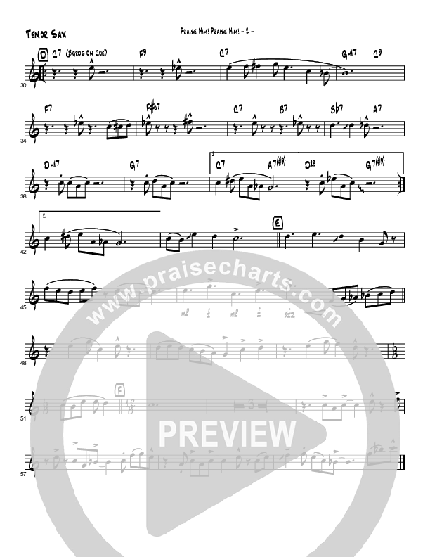 Praise Him Praise Him (Instrumental) Tenor Sax 2 (Brad Henderson)