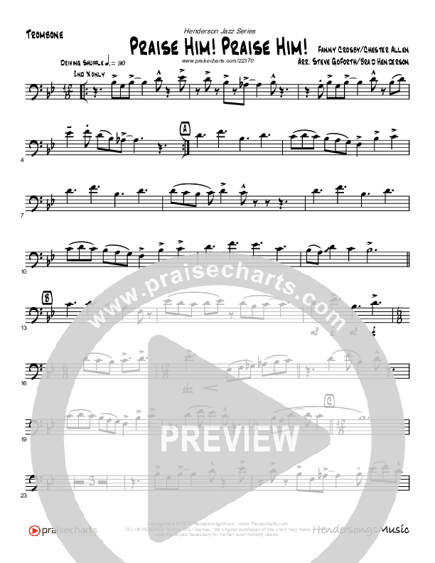 Praise Him Praise Him (Instrumental) Trombone (Brad Henderson)