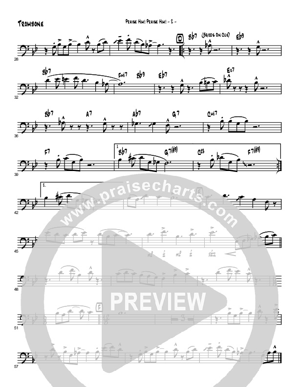 Praise Him Praise Him (Instrumental) Trombone (Brad Henderson)