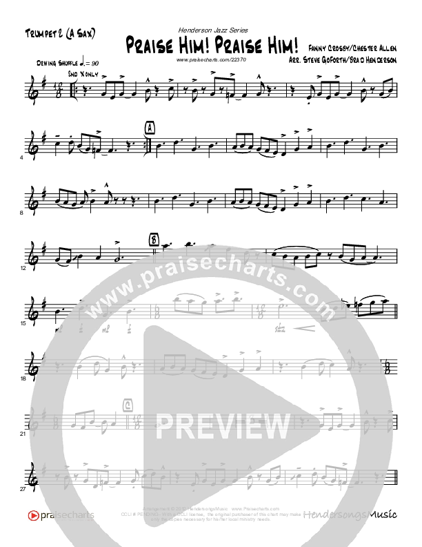 Praise Him Praise Him (Instrumental) Trumpet 2 (Brad Henderson)