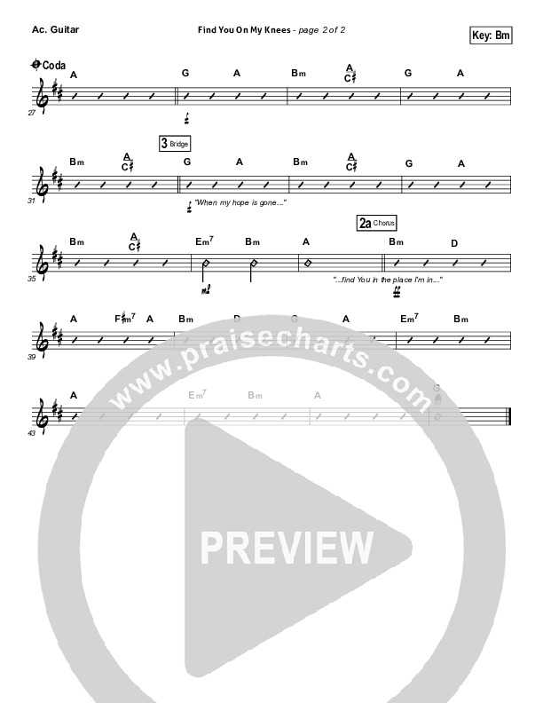 Find You On My Knees Acoustic Guitar (Kari Jobe)