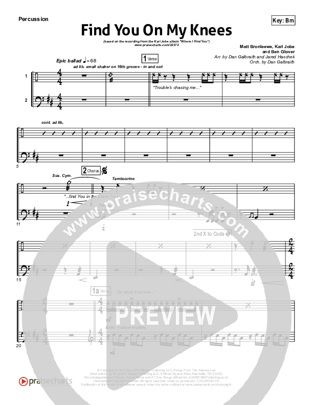 Find You On My Knees Percussion (Kari Jobe)