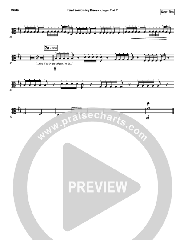 Find You On My Knees Viola (Kari Jobe)