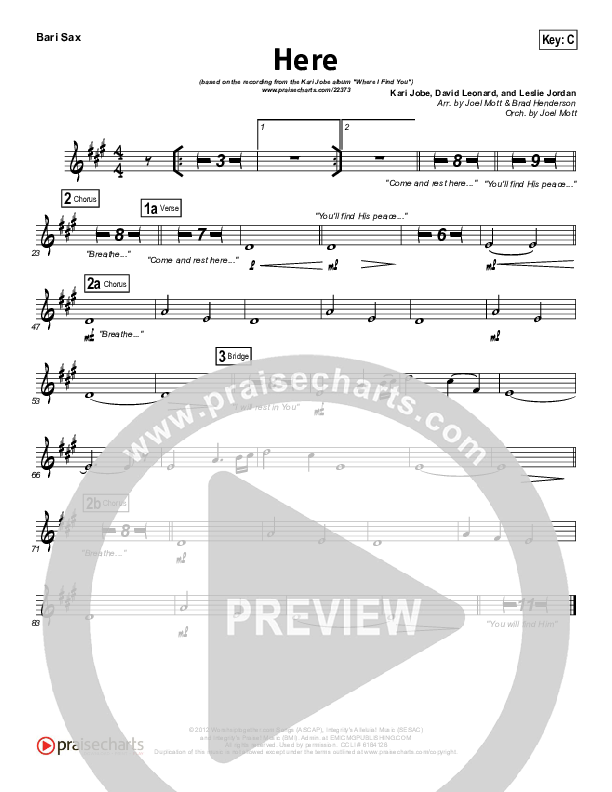 Here Bari Sax (Kari Jobe)