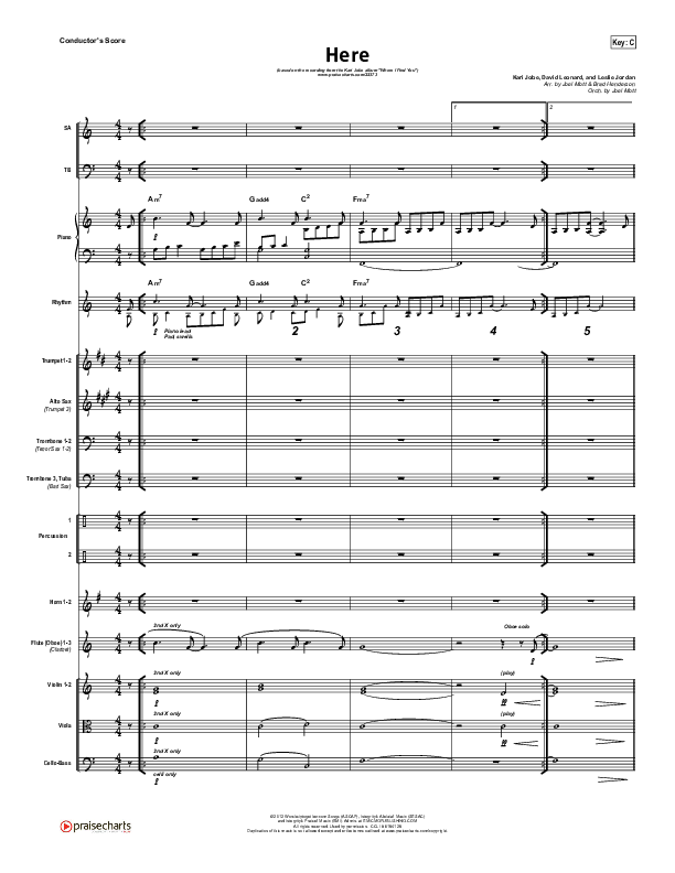 Here Conductor's Score (Kari Jobe)