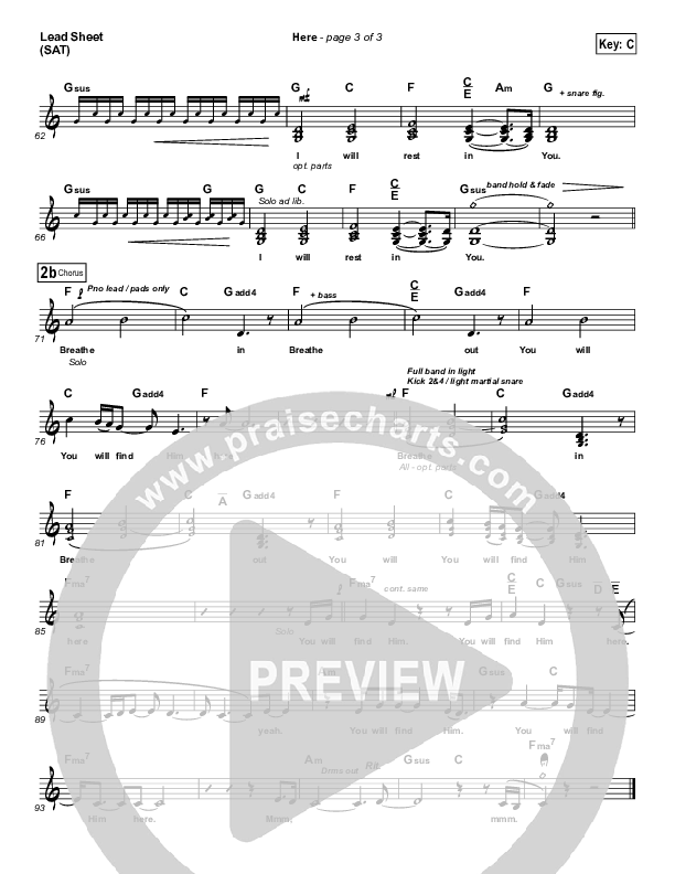 Here Lead Sheet (Kari Jobe)