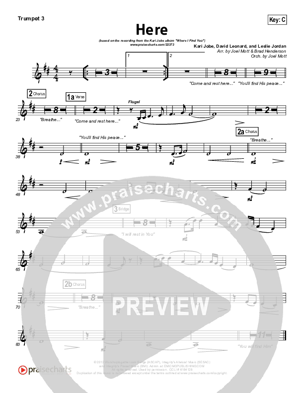 Here Trumpet 3 (Kari Jobe)