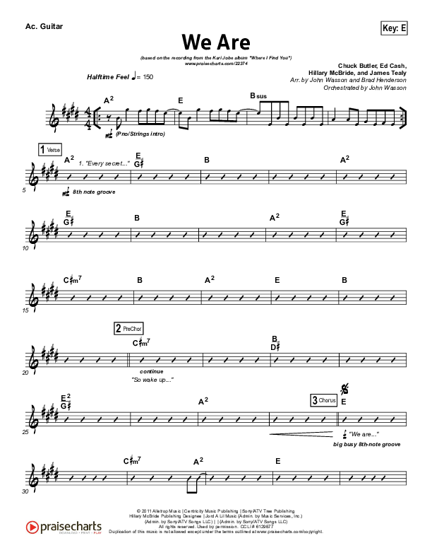 We Are Acoustic Guitar (Kari Jobe)