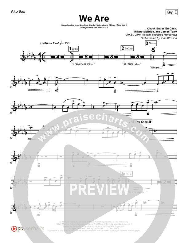 We Are Alto Sax (Kari Jobe)