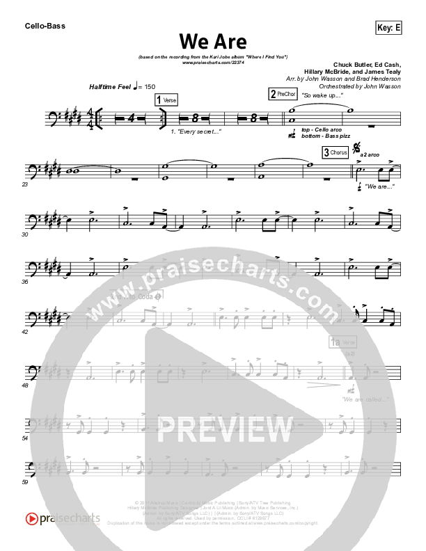 We Are Cello/Bass (Kari Jobe)