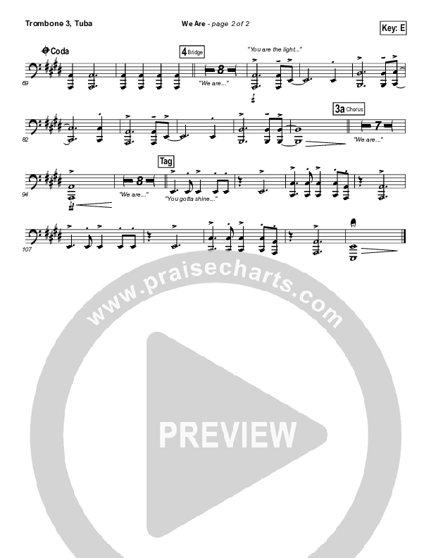 We Are Trombone 3/Tuba (Kari Jobe)