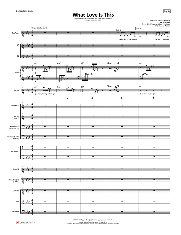 What Love Is This Conductor's Score (Kari Jobe)
