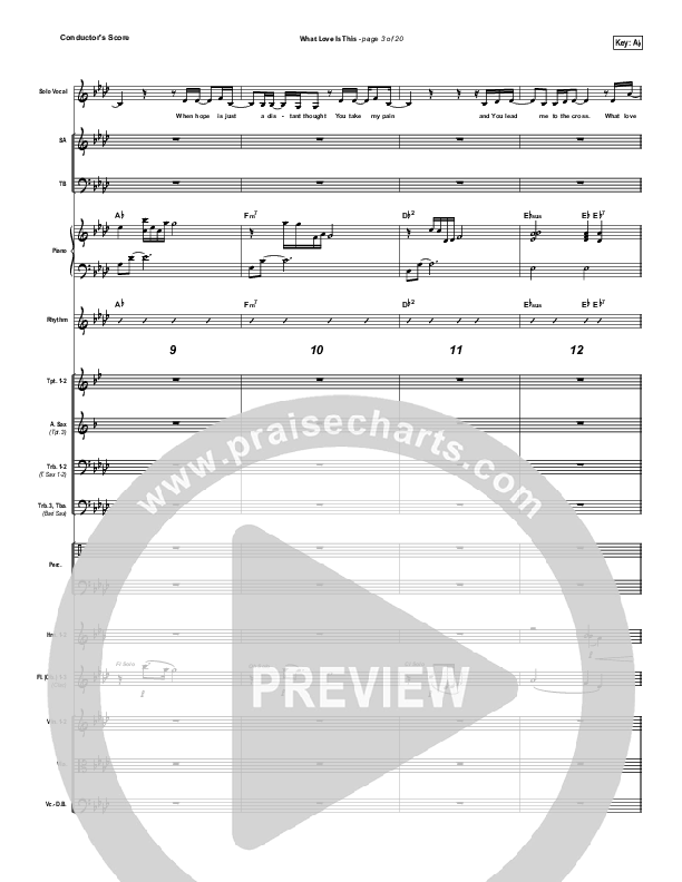 What Love Is This Conductor's Score (Kari Jobe)