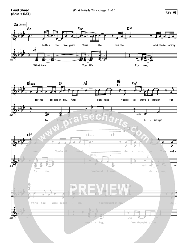 What Love Is This Lead Sheet (Kari Jobe)