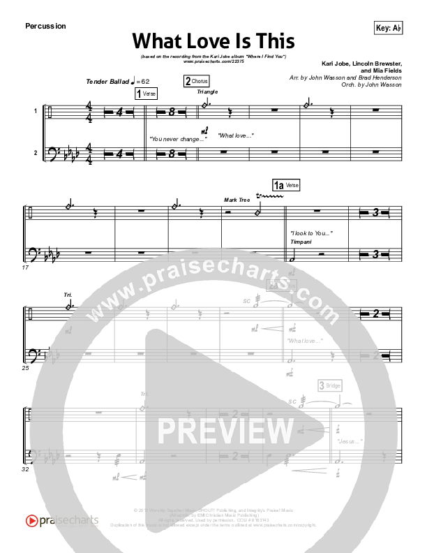 What Love Is This Percussion (Kari Jobe)