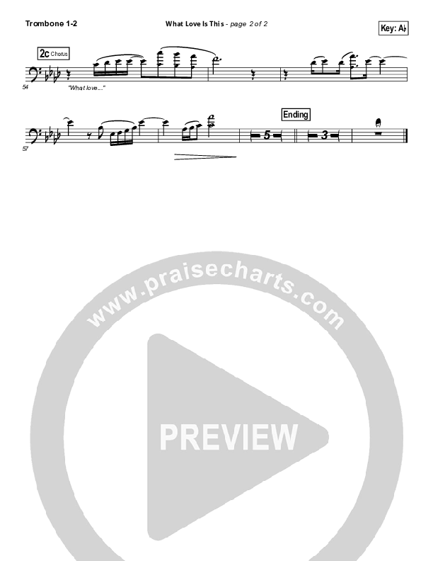 What Love Is This Trombone 1/2 (Kari Jobe)