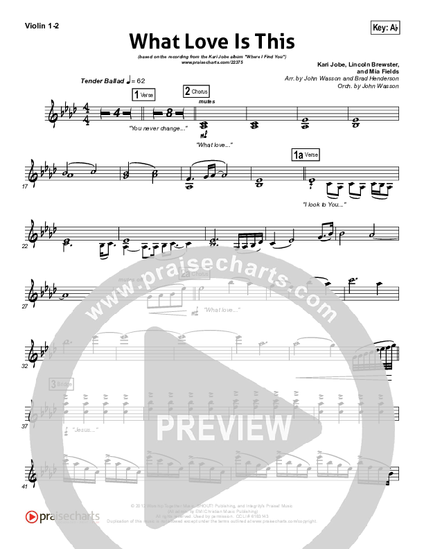 What Love Is This Violin 1/2 (Kari Jobe)