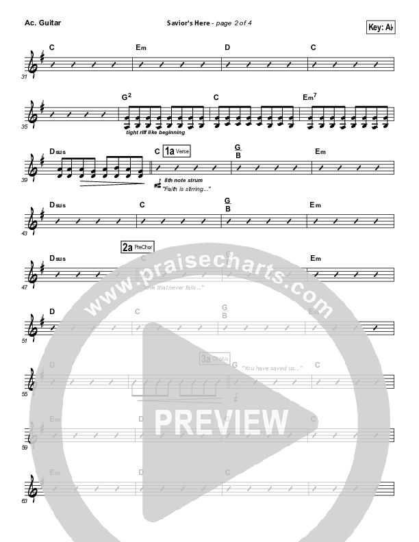 Savior's Here Acoustic Guitar (Kari Jobe)