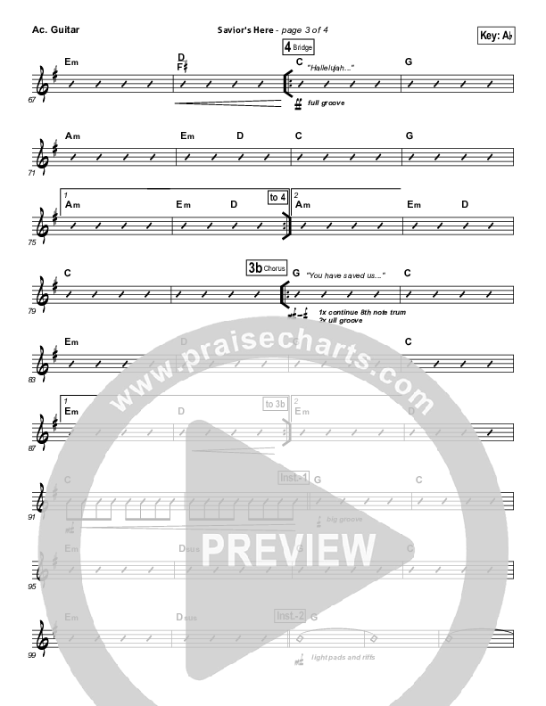 Savior's Here Acoustic Guitar (Kari Jobe)