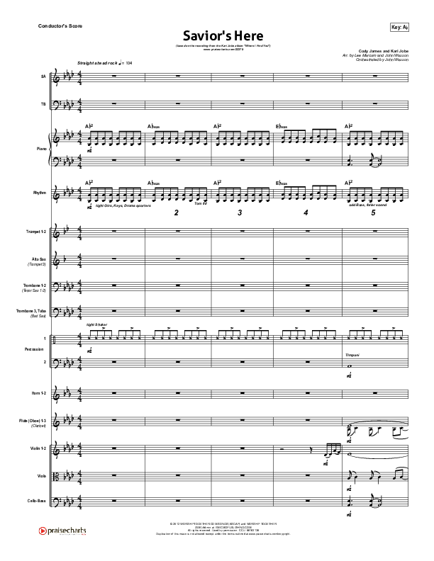 Savior's Here Orchestration (Kari Jobe)