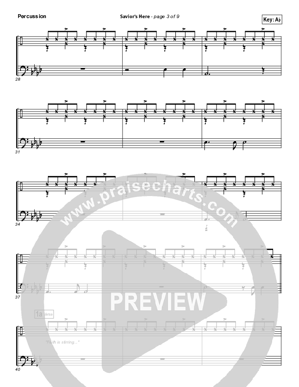 Savior's Here Percussion (Kari Jobe)