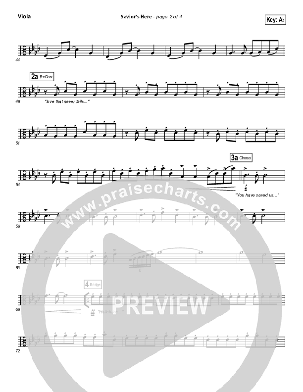 Savior's Here Viola (Kari Jobe)
